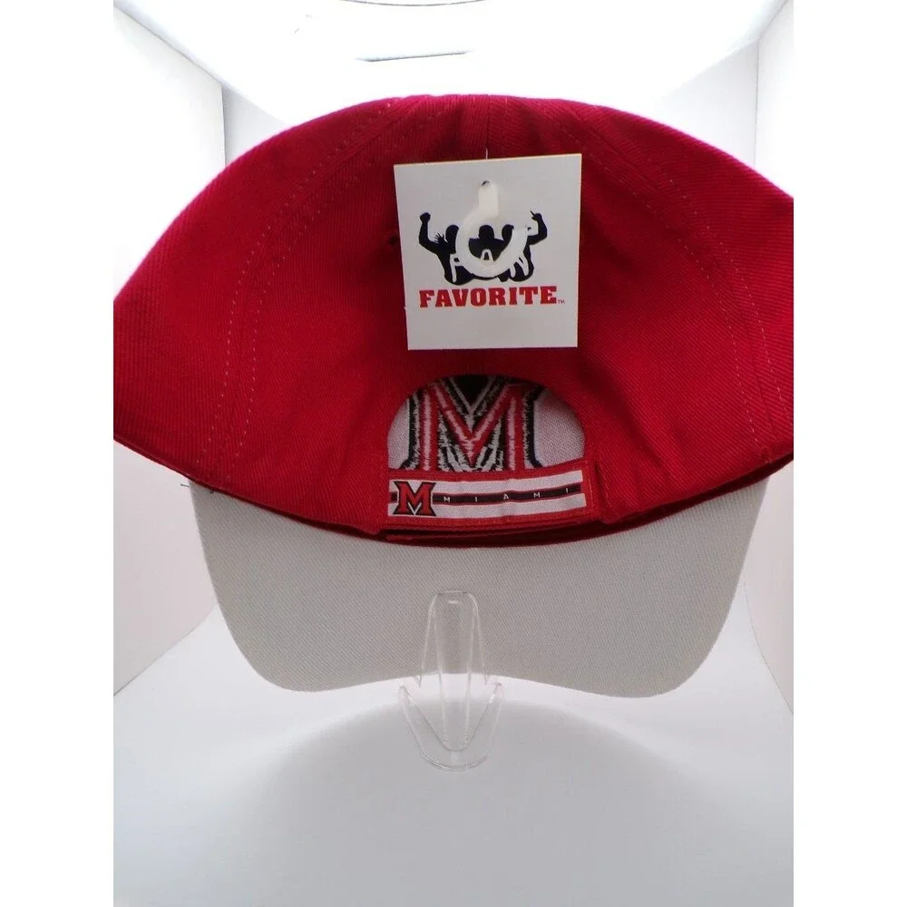 Miami RedHawks Men's Baseball Cap Adjustable M Red Black
